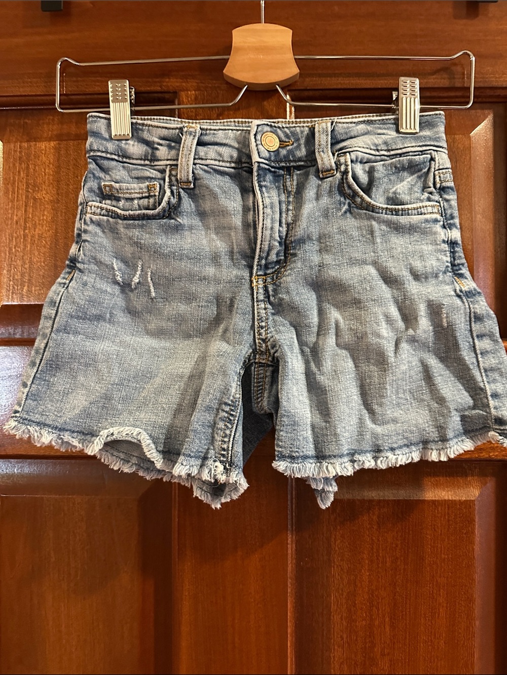 SO Light Blue Distressed Denim Shorts for Kids Size 7